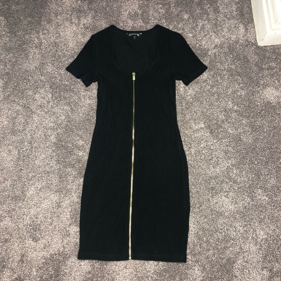 Express Dresses & Skirts - Express Black Ribbed Dress
